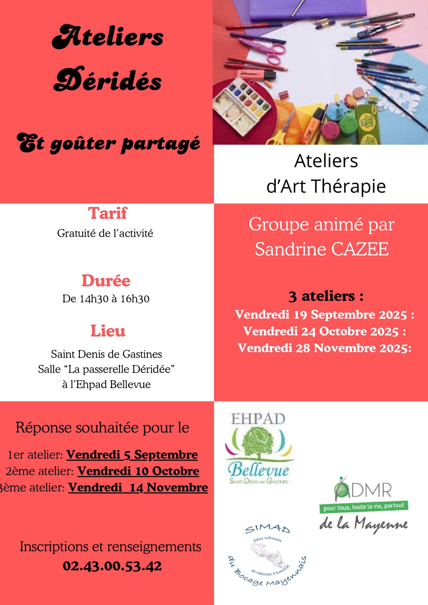 Ateliers Déridés art thérapie